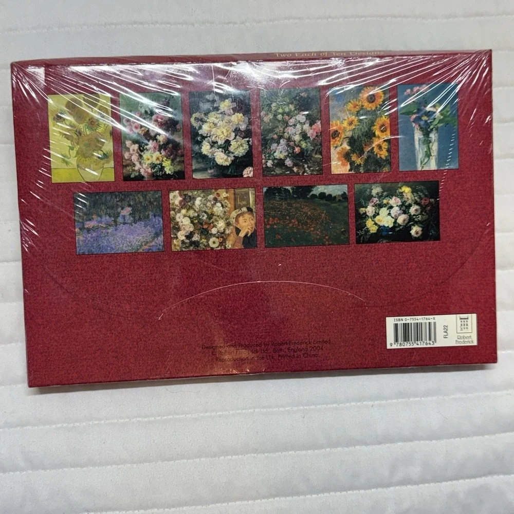 Floral Art Collection Cards and Envelopes Set of 20 Assorted Designs‎ 10 Designs
